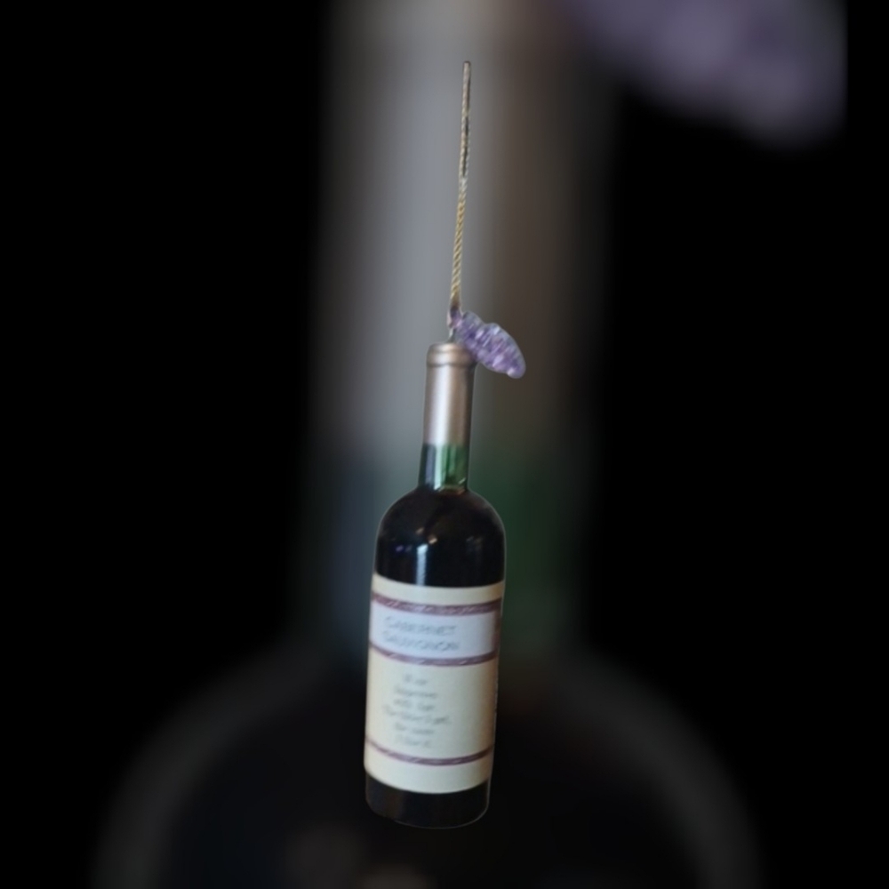 Wine Bottle Decor With Grape